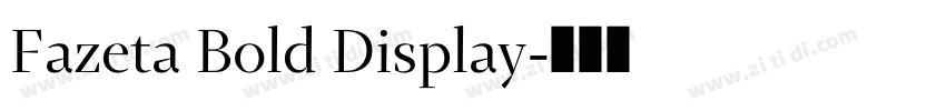 Fazeta Bold Display字体转换